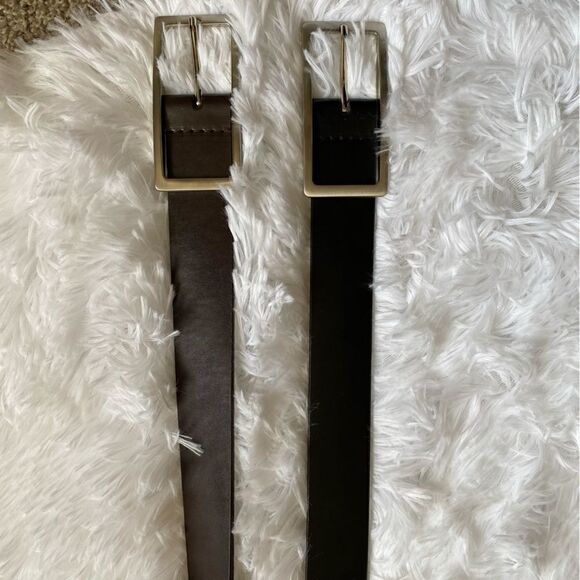 Target Belts 2 Total Vinyl & Split Leather Black & Brown - Picture 2 of 8